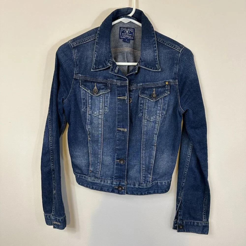 Lucky Brand Jean Jacket Girls Size M EUC